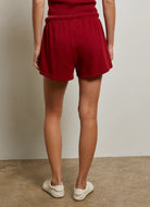 perfectwhitetee Layla French Terry Sweatshort in Maple Back View