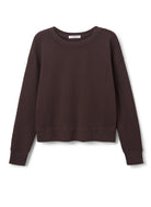 perfectwhitetee Tyler Pullover Sweatshirt in Cocoa Powder Product Shot View