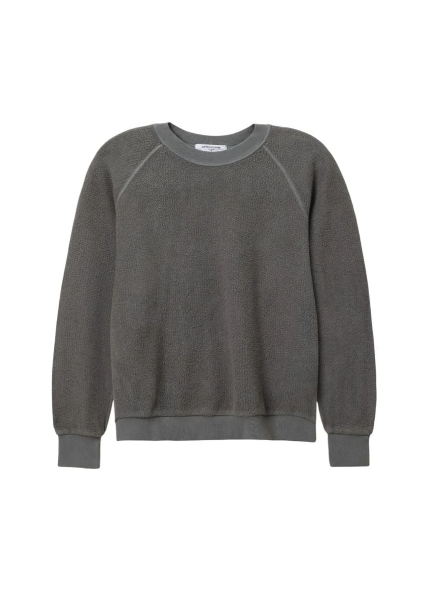perfectwhitetee Ziggy Inside Out Sweatshirt in Charcoal Product Shot View