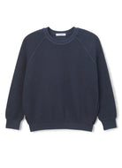 perfectwhitetee Ziggy Inside Out Sweatshirt in Navy Product Shot View