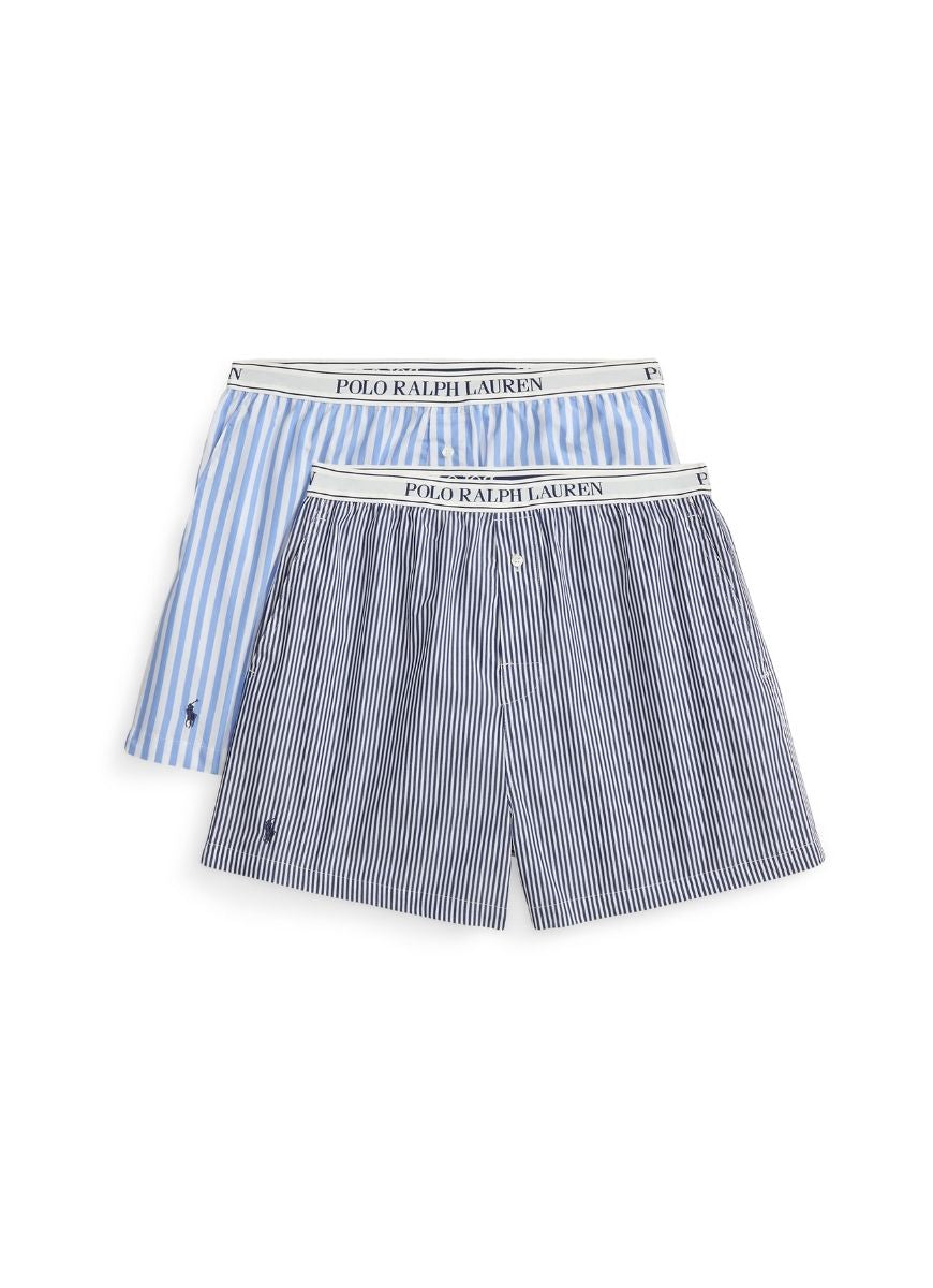 Polo Ralph Lauren 2 Pack Boxer in Hydrangea/Beacon Blue Product Shot View Showing Both Boxers