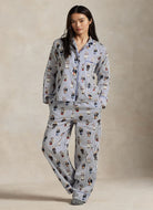 Polo Ralph Lauren Madison PJ Set Allover Bear in Snowfall Blue