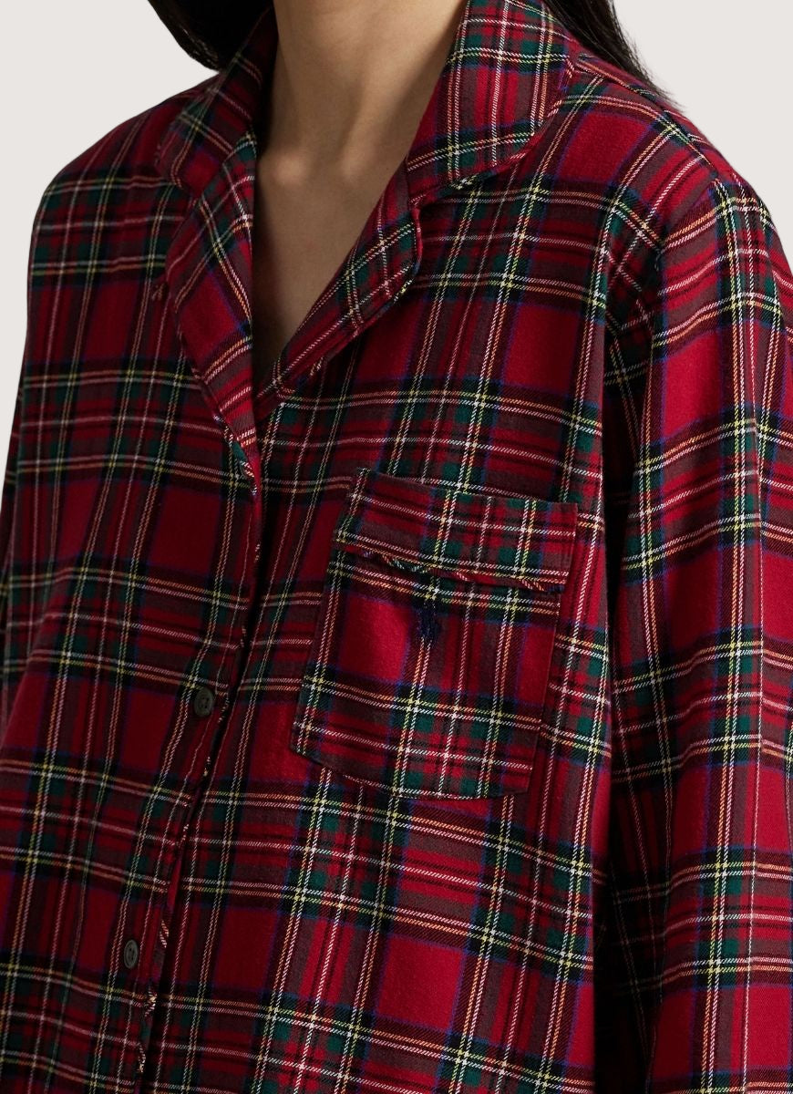 Polo Ralph Lauren Madison PJ Set in Estate Plaid Close Up Front View
