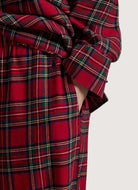 Polo Ralph Lauren Madison PJ Set in Estate Plaid Close Up View of Hand in Pocket