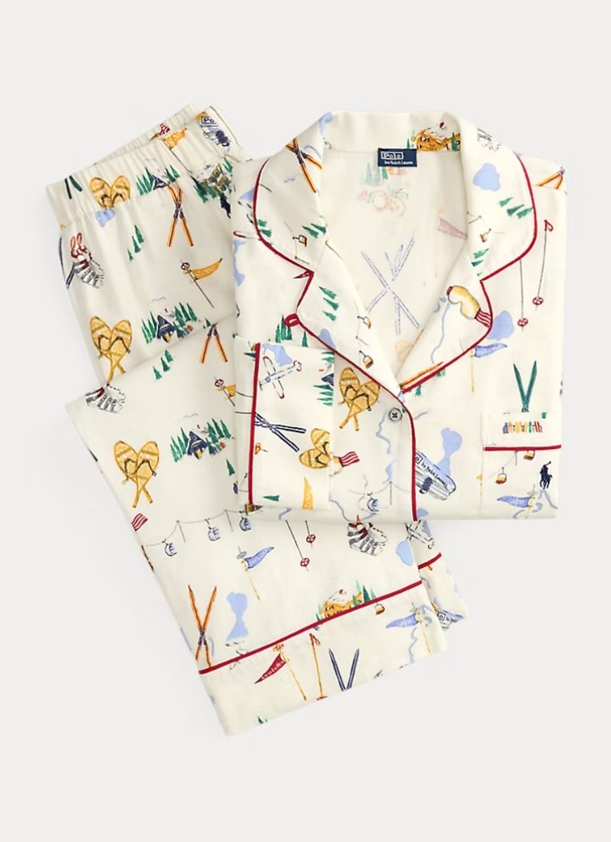 Polo Ralph Lauren Madison PJ Set in Traveller Ski Print Product Shot View