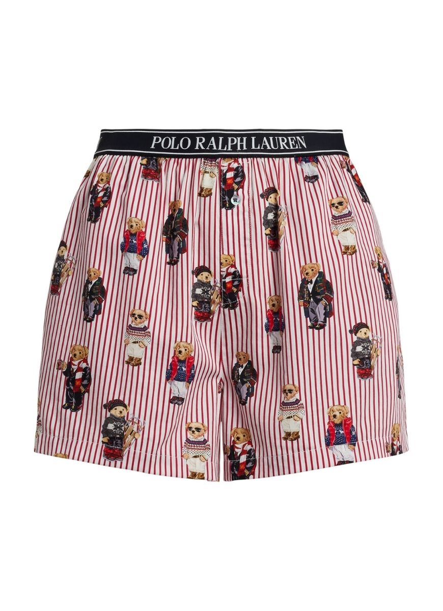 Polo Ralph Lauren Sleep Boxer Allover Bear in Bear Red Product Shot View
