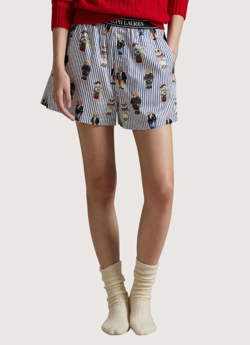Polo Ralph Lauren Sleep Boxer Allover Bear in Snowfall Blue
