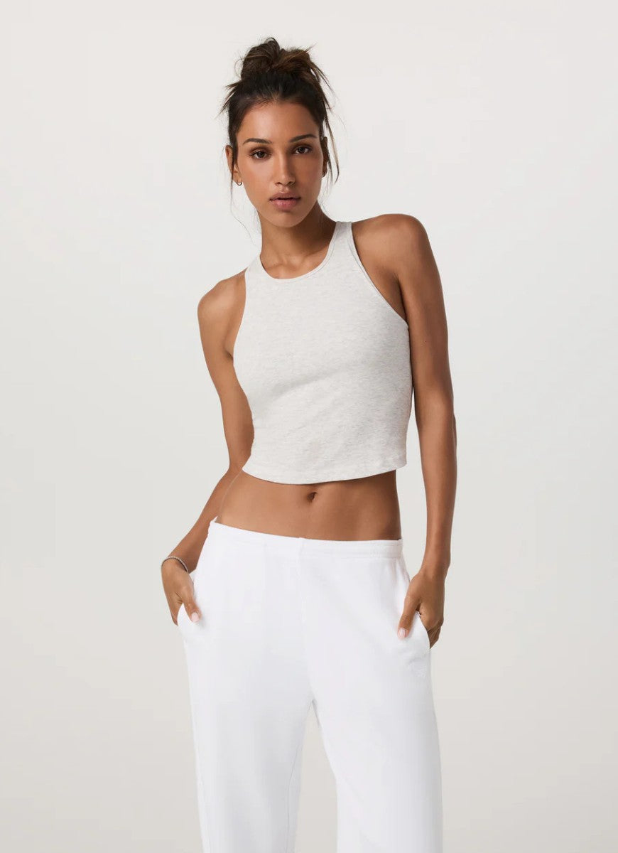 Vuori Women's Pose Plyo Tank in White Heather
