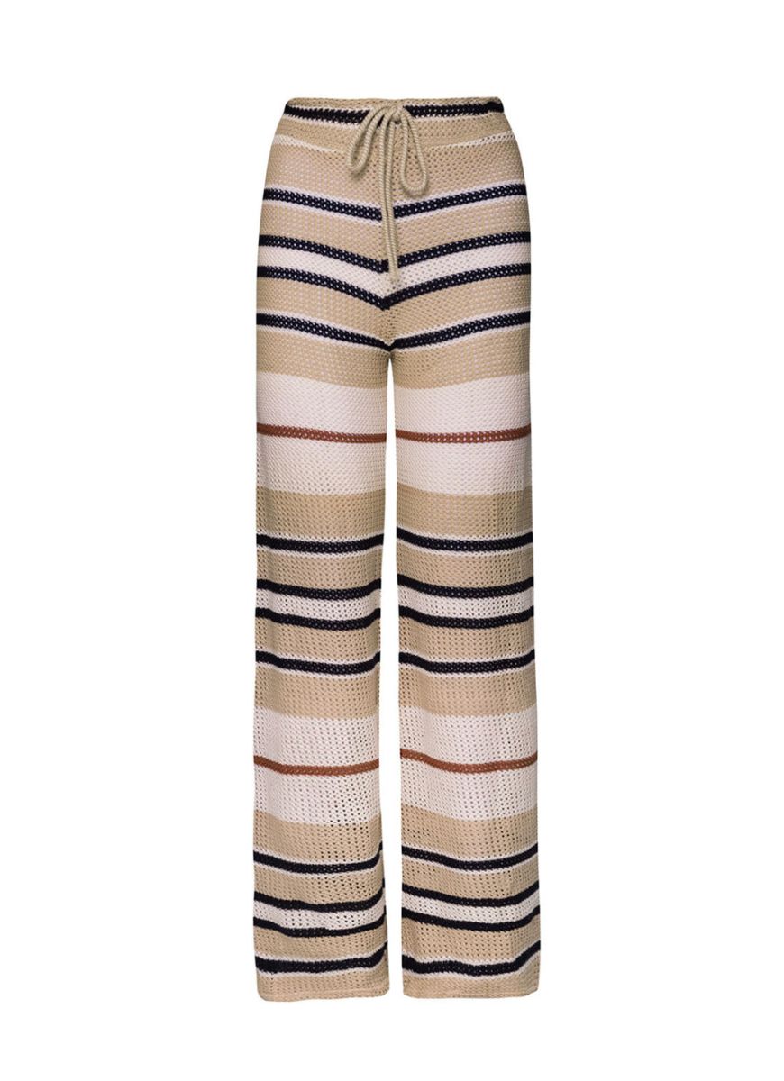 PQ SWIM Bree Boho Pant in Pacific Stripe Product Shot View