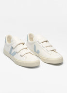 Veja Women's Recife Sneaker in Extra White/Steel Front View