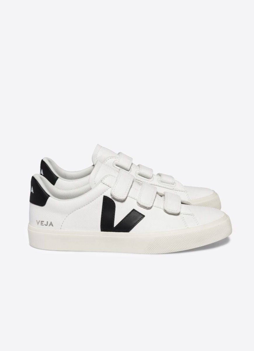 Veja Recife Women's Velcro Sneaker in White/Black