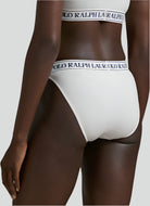 Polo Ralph Lauren Repeat Logo Bikini Underwear in White Back View