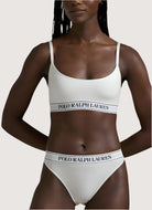 Polo Ralph Lauren Repeat Logo Bikini Underwear in White Front View