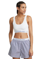 Polo Ralph Lauren Scoop Cropped Tank in White Front View