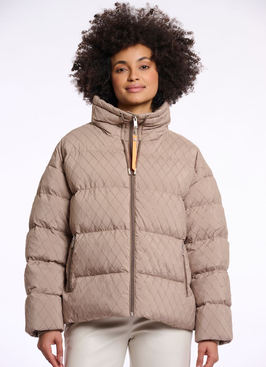 Rino & Pelle Audry Quilted Puffer Jacket in Toffee