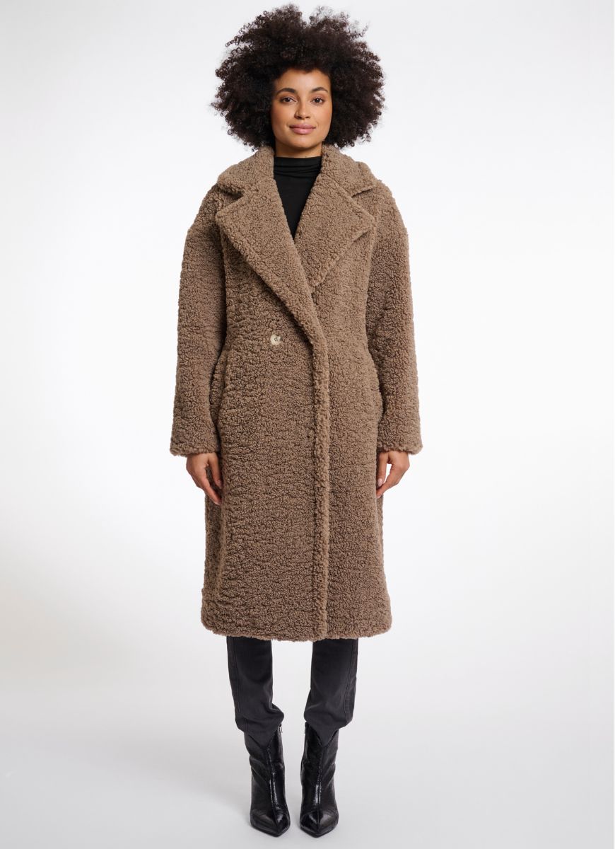 Rino & Pelle Elicia Teddy Coat in Toffee