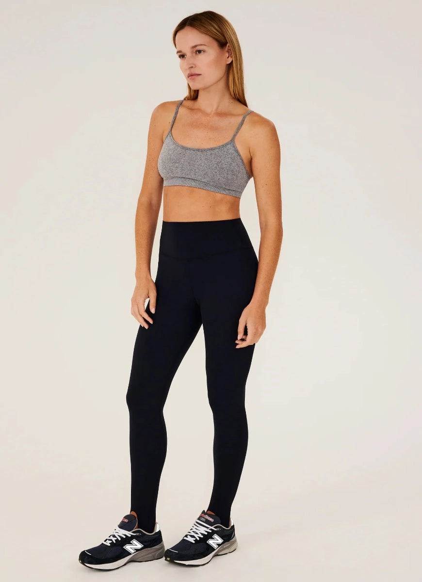 Splits59 River High Waist Airweight Stirrup Legging in Black Front View