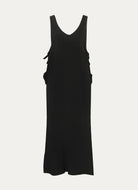 Vitamin A Riviera Linen Dress in Black Product Shot View