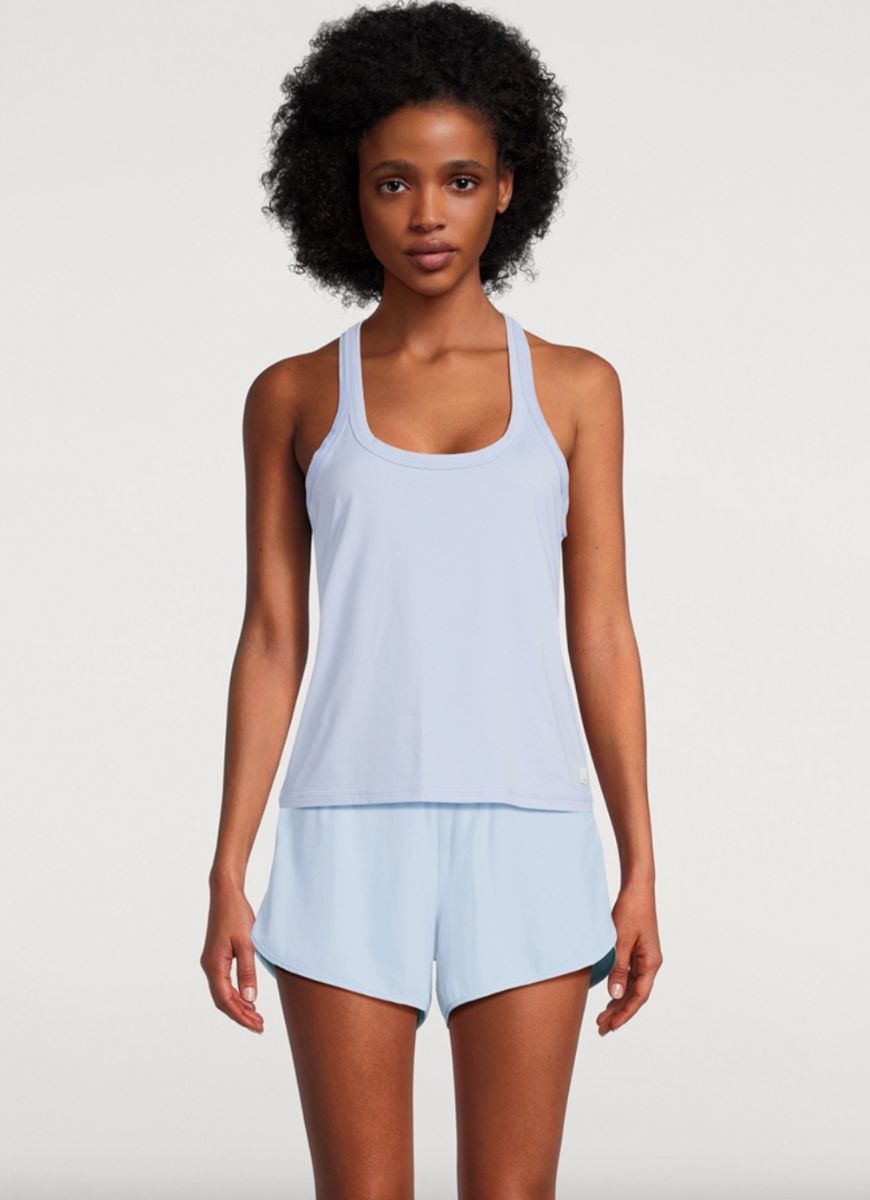 Vuori Lux Racerback Tank Top in Surf