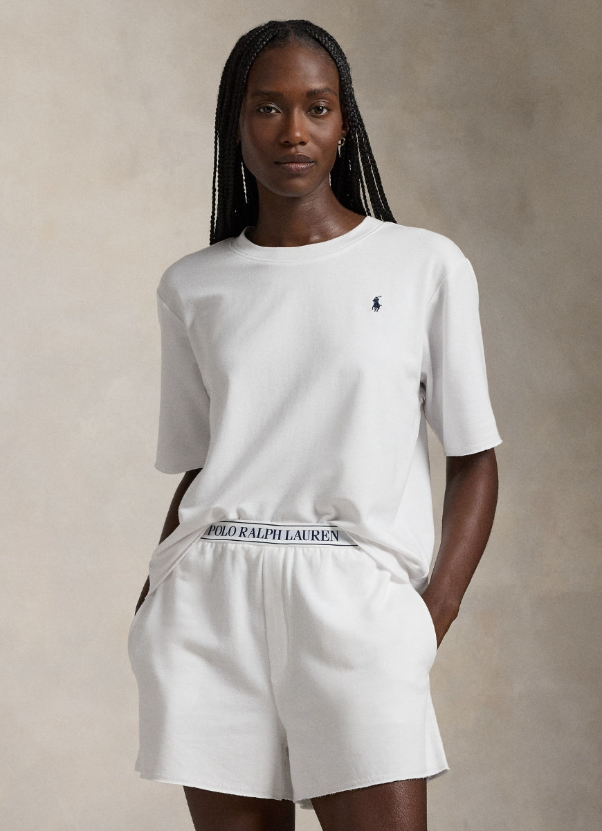 Polo Ralph Lauren Short Sleeve Short Set in White Cloud