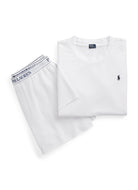 Polo Ralph Lauren Short Sleeve Short Set in White Cloud Product Shot View