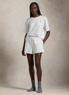 Polo Ralph Lauren Short Sleeve Short Set in White Cloud Full Length Front View