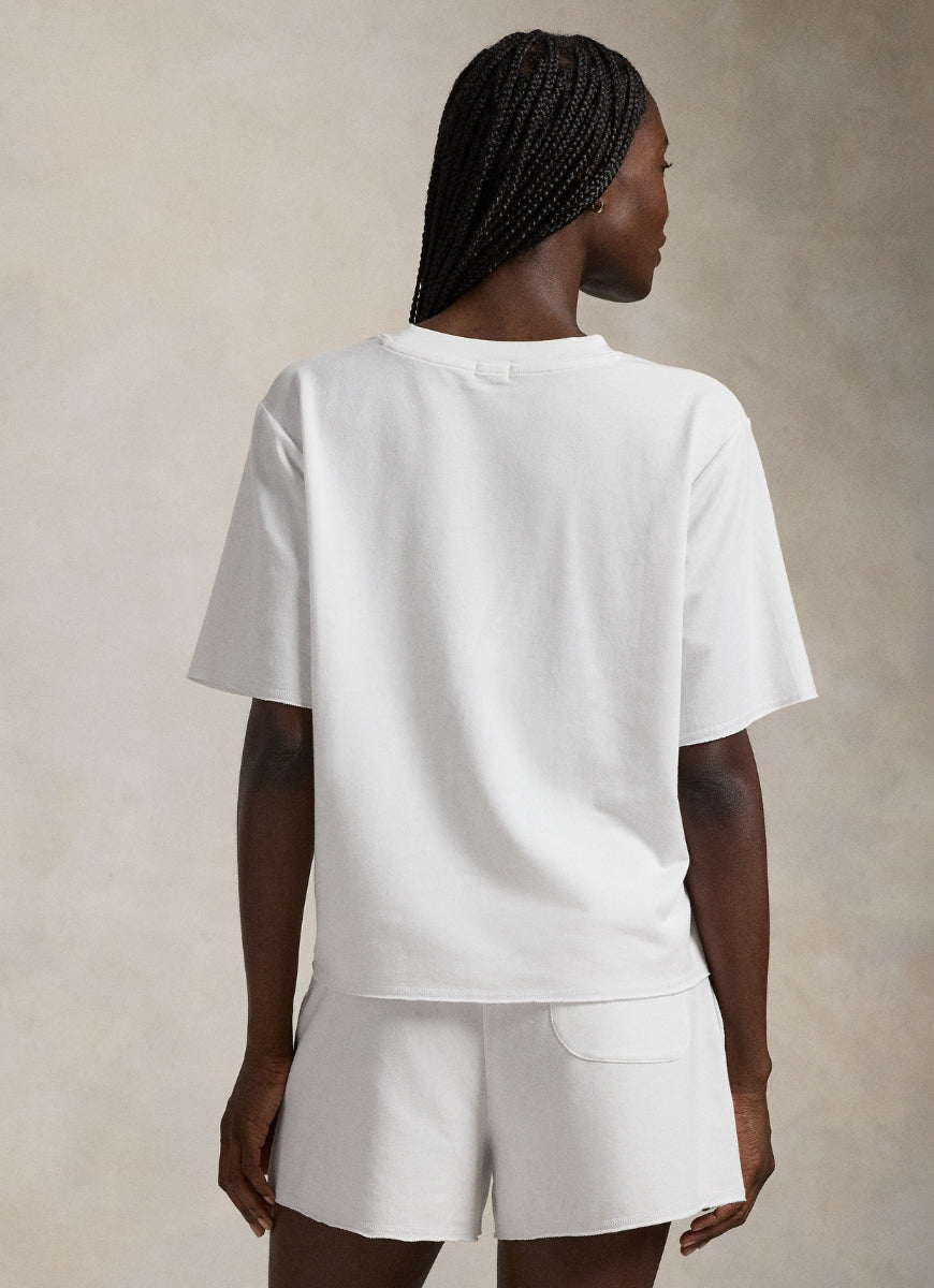 Polo Ralph Lauren Short Sleeve Short Set in White Cloud Back View