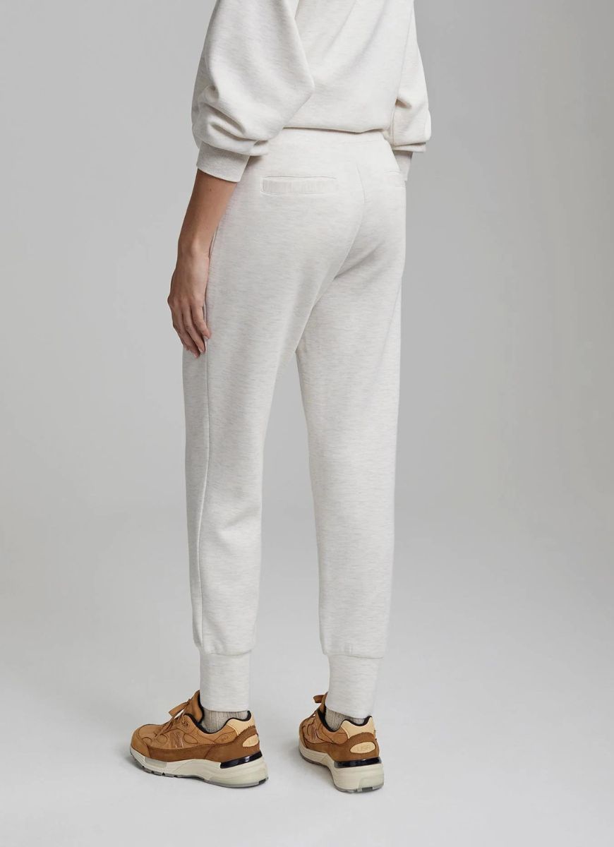 Varley The Slim Cuff Women's Pant 27.5” in Ivory Marl Back View