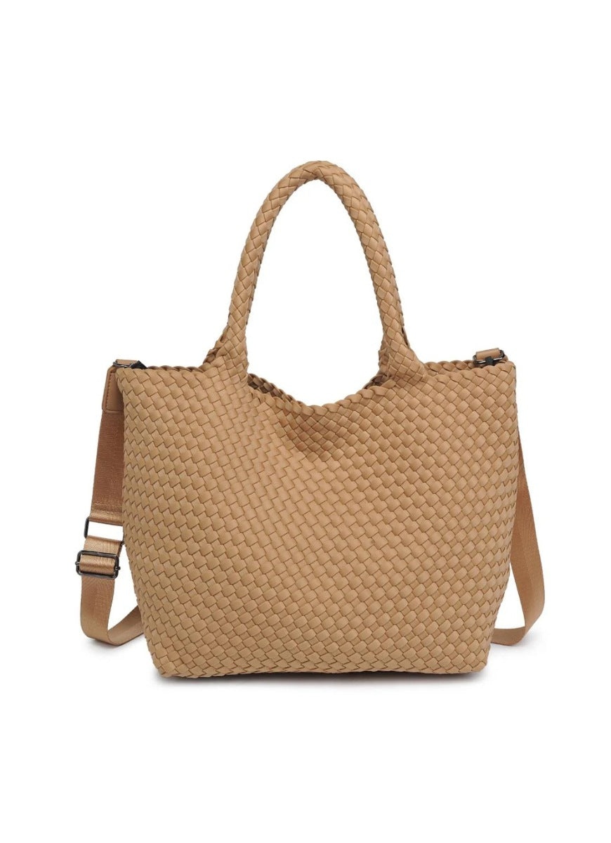 SOL AND SELENE Sky’s The Limit - Medium Tote Bag in Nude