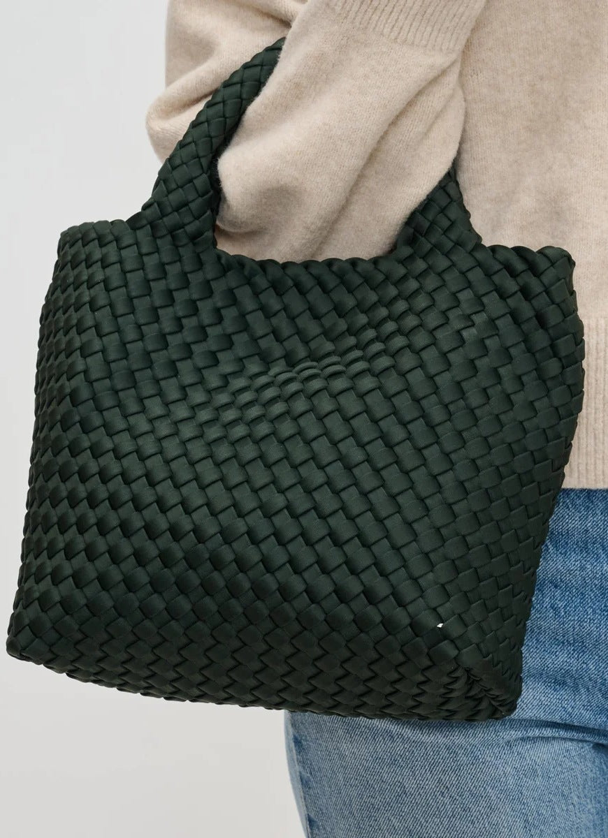 SOL AND SELENE Sky’s The Limit - Small Crossbody Bag in Olive Close Up View on Models Arm