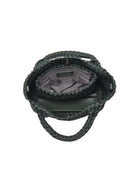 SOL AND SELENE Sky’s The Limit - Small Crossbody Bag in Olive Top View Unzipped