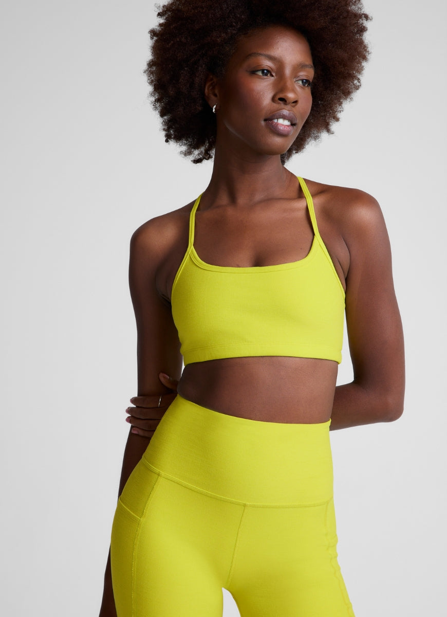 Beyond Yoga Spacedye Slim Racerback Bra in Citrus Pop Heather
