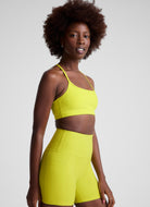 Beyond Yoga Spacedye Slim Racerback Bra in Citrus Pop Heather Angled Side View