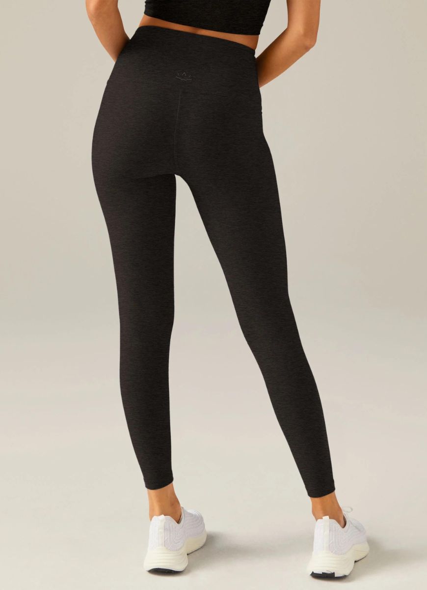 Beyond Yoga Spacedye High Waisted Legging in Darkest Night Waist Down Back View