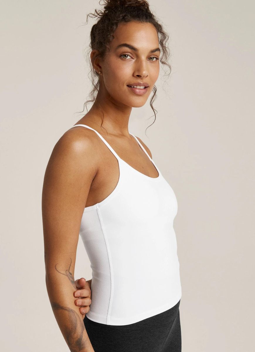 Beyond Yoga Women's Spacedye Truly Tank Top in White Side View
