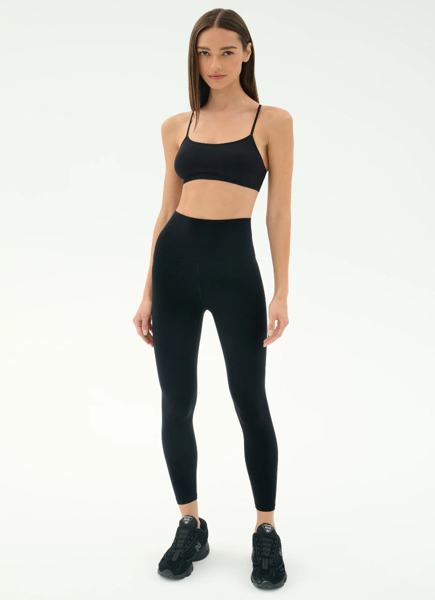 Splits59 Airweight Super High Waist Legging 7/8 in Black Full Length Front View