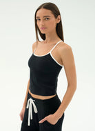 Splits59 Airweight Tank Top in Black/White Side View