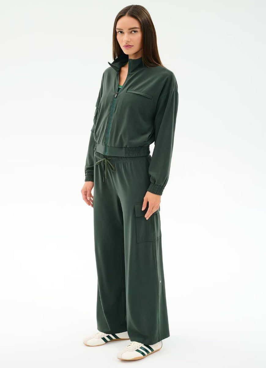 Splits59 Alex Airweight Cargo Pant in Military Full Length Side View