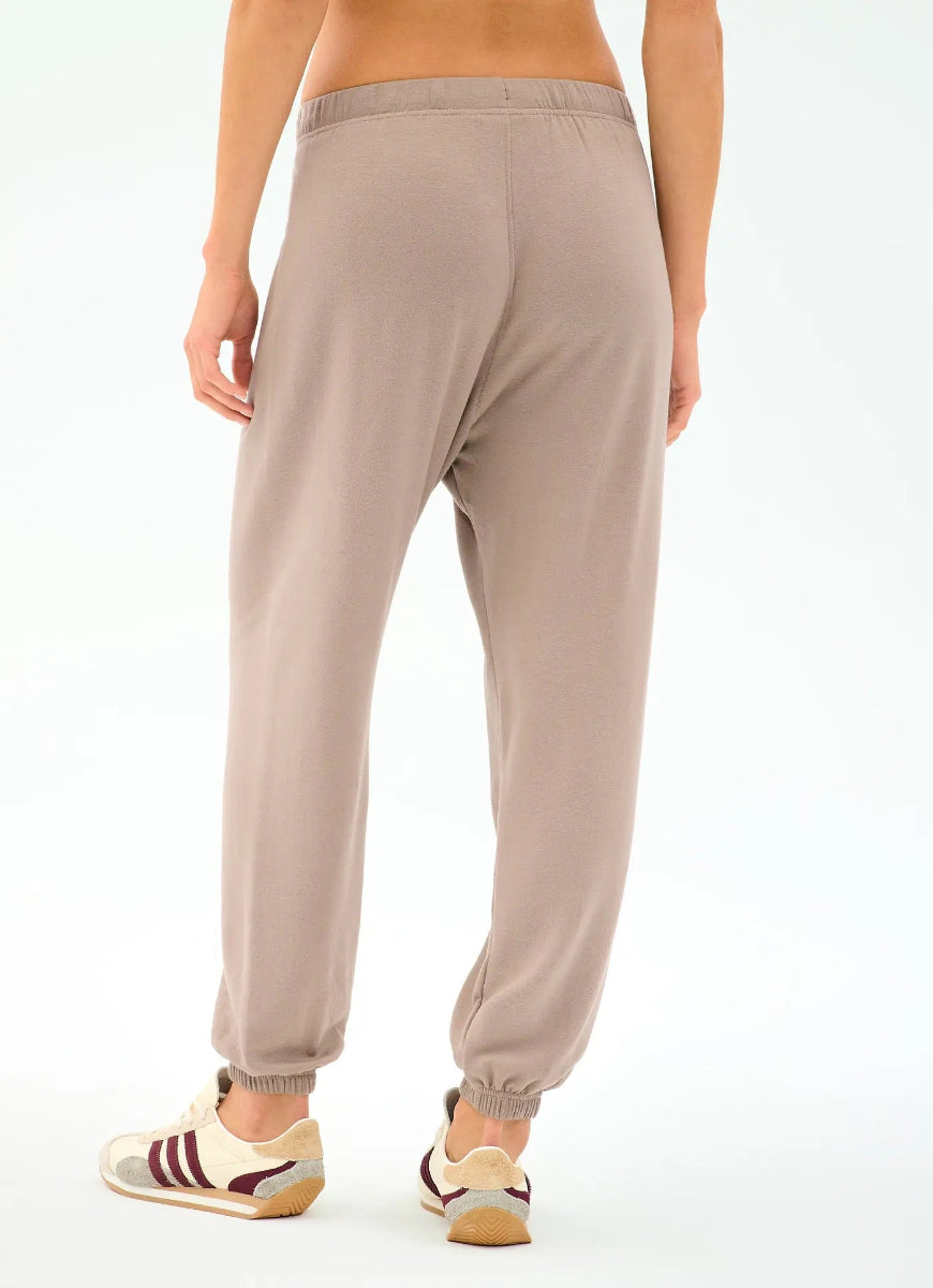 Splits59 Andie Oversized Fleece Sweatpant in Latte Back View
