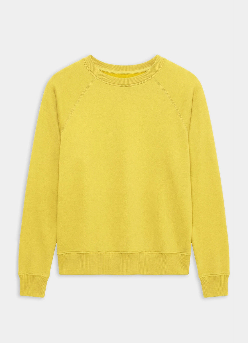 Yellow sweatshirt on a light gray background