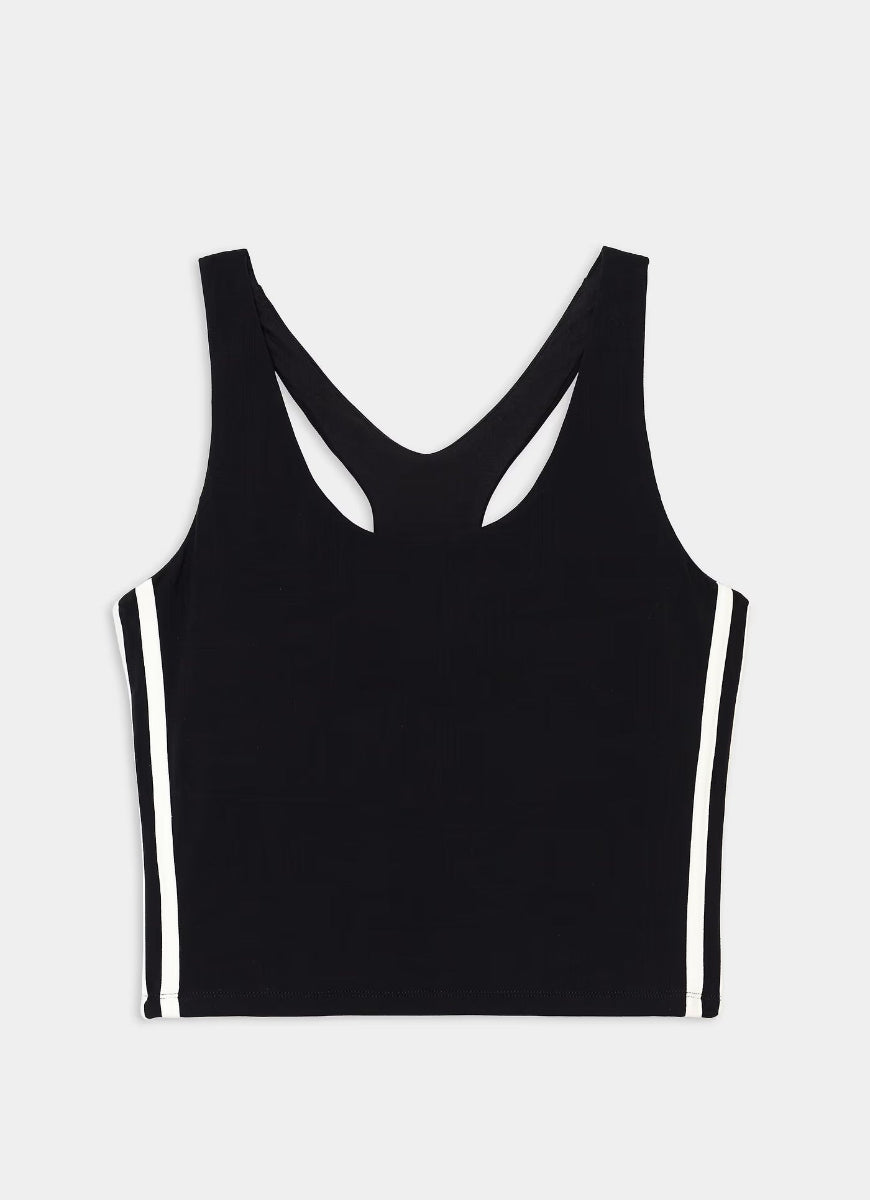 Black tank top on a white background