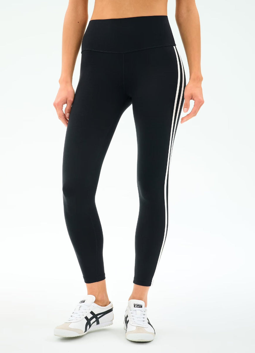 Splits59 Ella High Waist Airweight 7/8 Legging in Black/White Front View