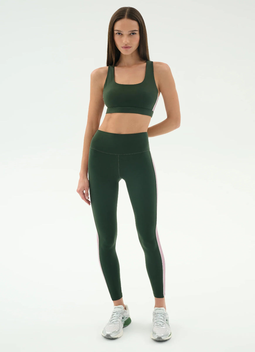 Splits59 Margot Rigor Legging in Military/Blush Full Length Front View