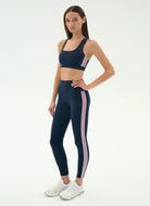 Splits59 Margot Rigor Legging in Indigo/Blush Full Length Angled Side View