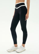 Splits59 Mason High Waist Rigor Full Length Legging 28” in Black/White Side View