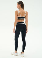 Splits59 Mason High Waist Rigor Full Length Legging 28” in Black/White Full Length Back View