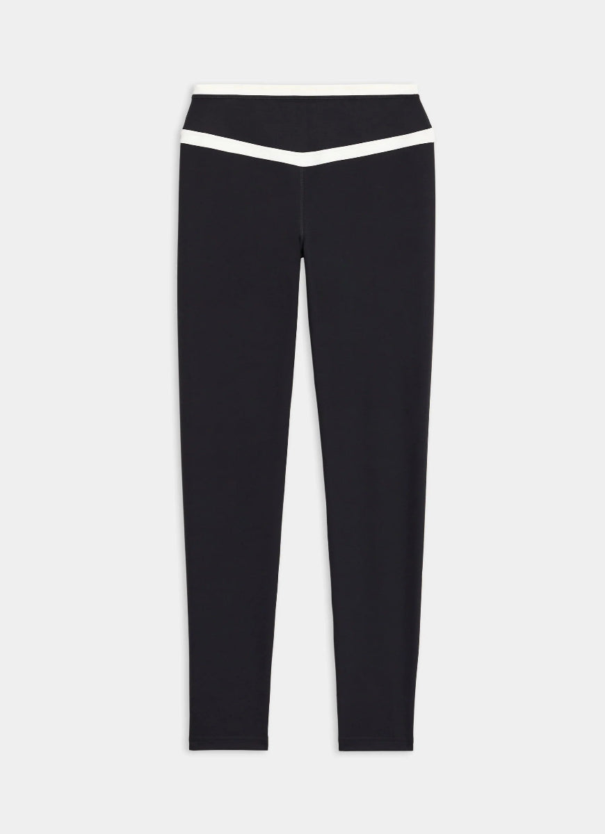 Splits59 Mason High Waist Rigor Full Length Legging 28” in Black/White Product Shot View