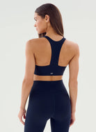 Splits59 Sara Airweight Sports Bra in Indigo Back View