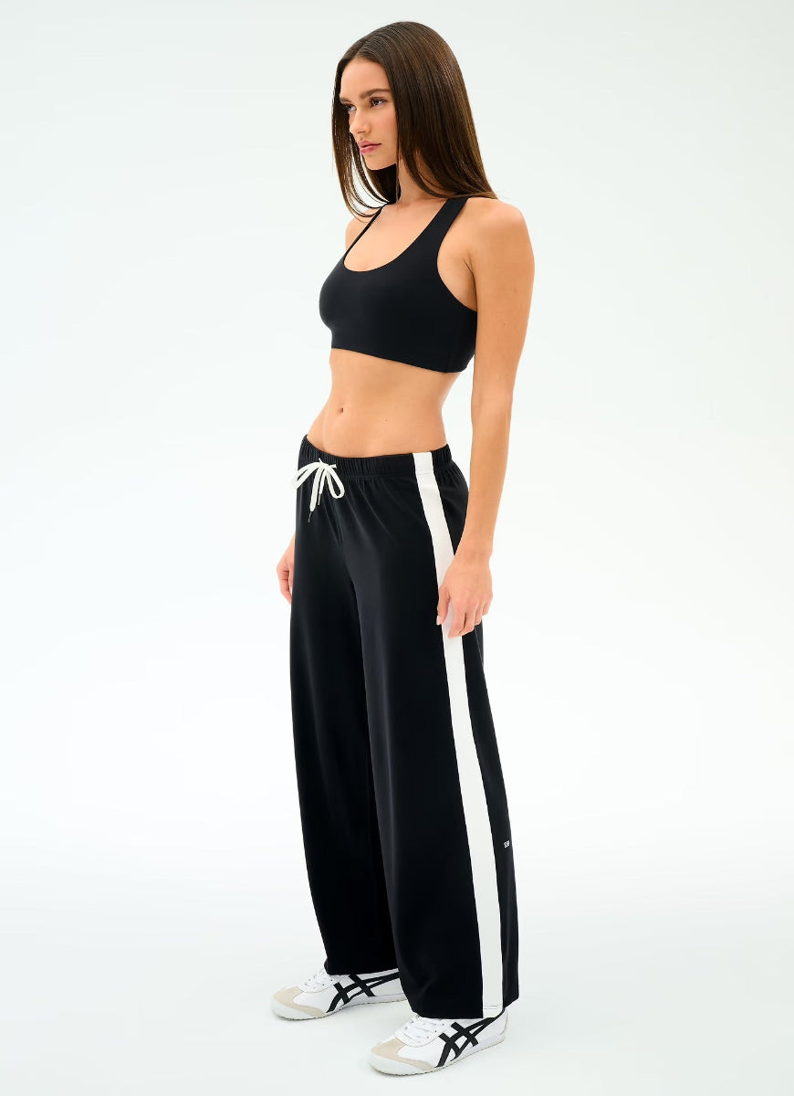 Splits59 Willow Wide Leg Pant in Black/White Full Length Side View