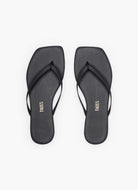 TKEES Square Toe Lily Flip Flops in Black